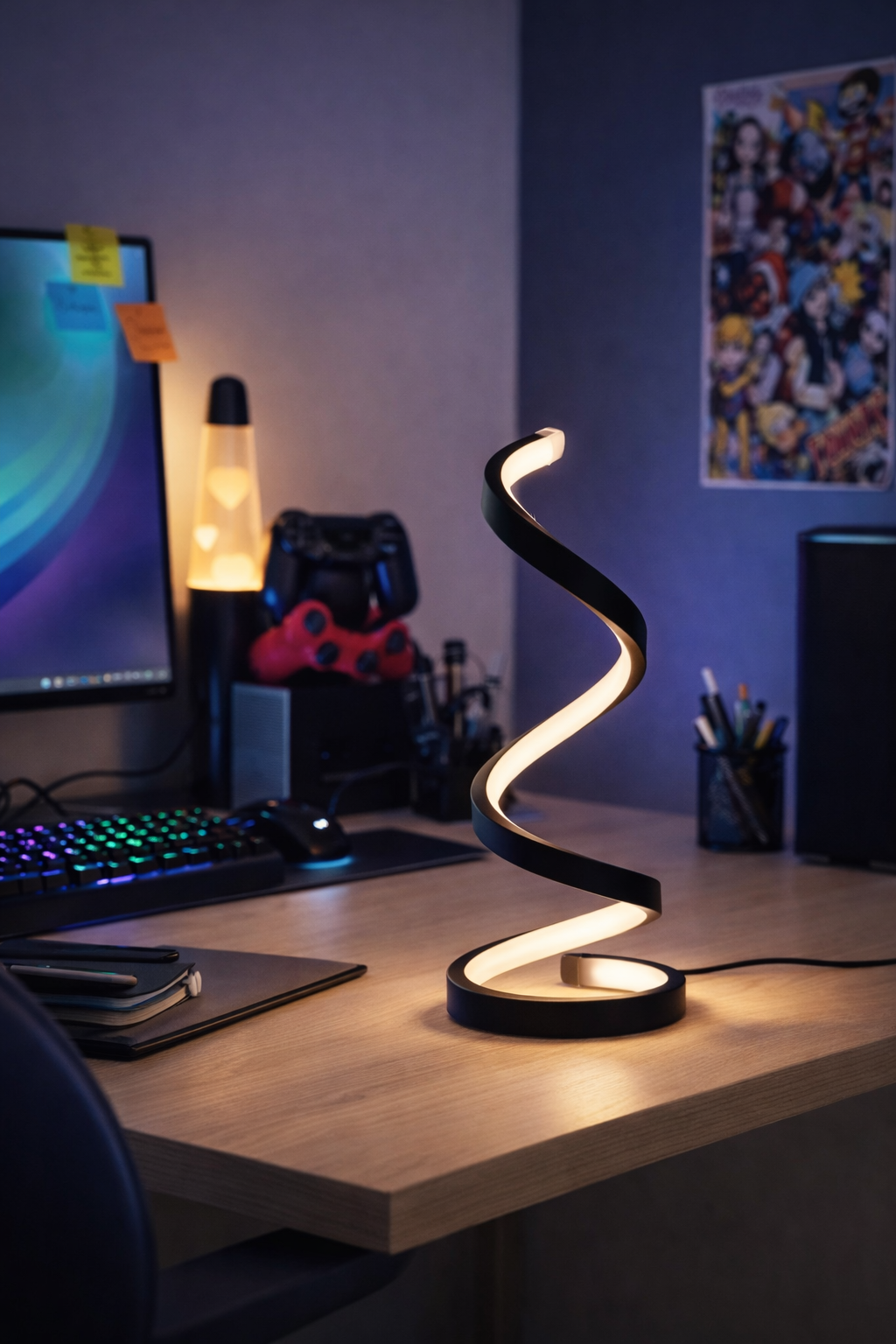 Lampada di desing a spirale allungabile-luce d’atmosfera