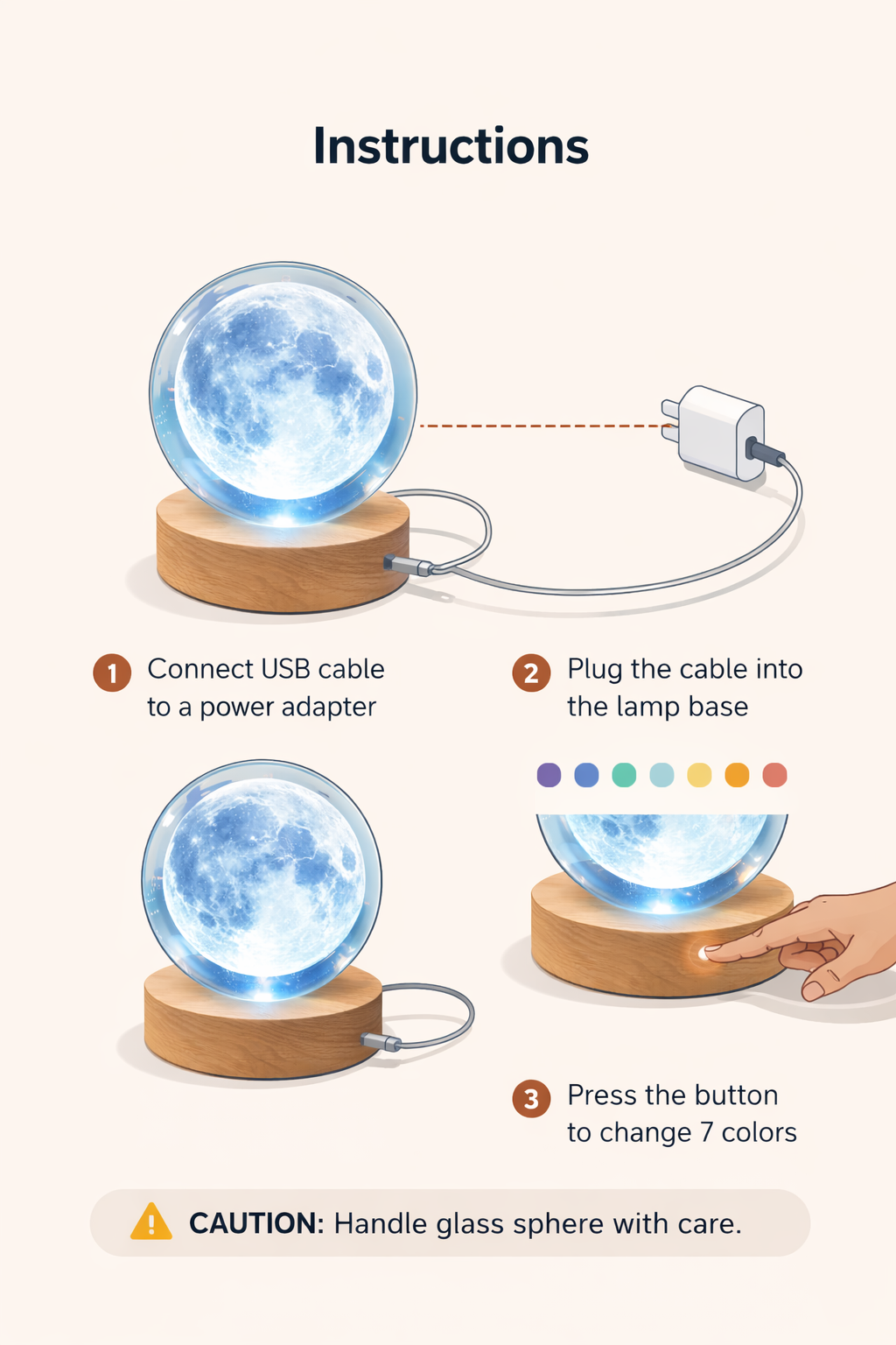 Luce a sfera LED -night mood